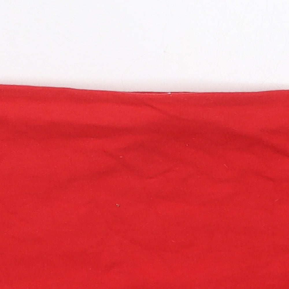 Womens UK Size 10 Topshop Red Cropped Tank