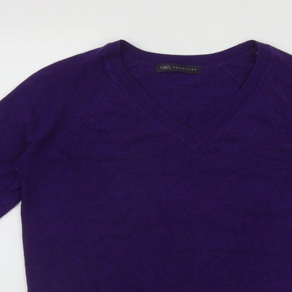 Womens UK Size 8 Marks and Spencer Purple Pullover Jumper