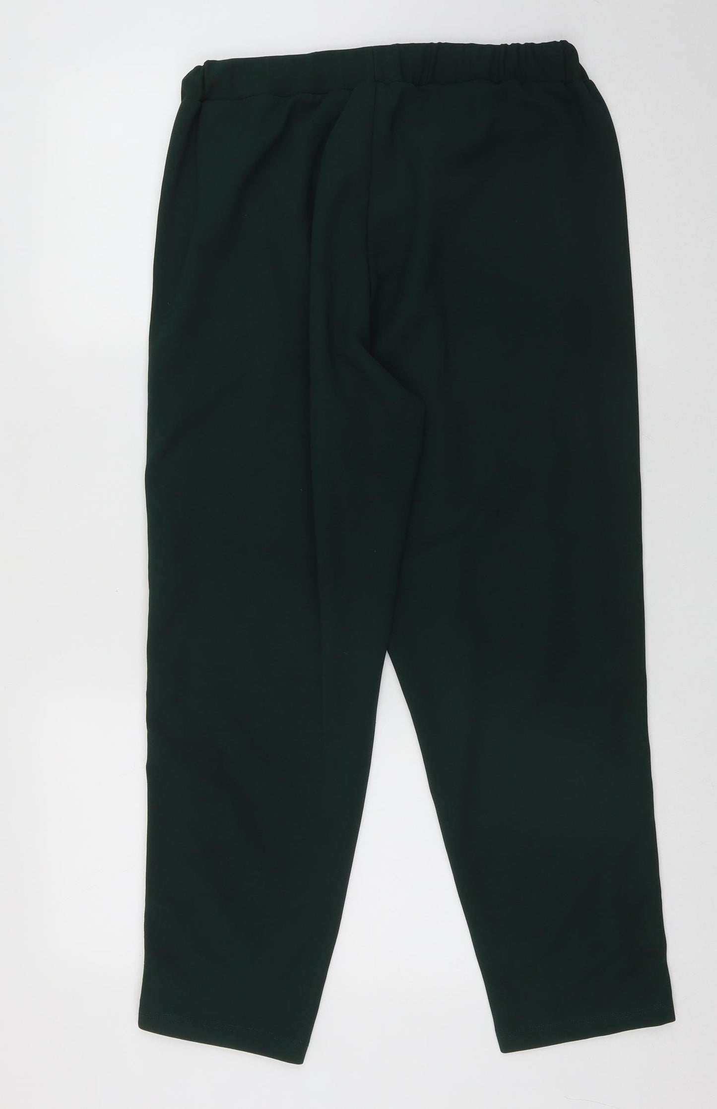 New Look Womens Green Striped Polyester Cargo Trousers Size 12 L26 in Regular