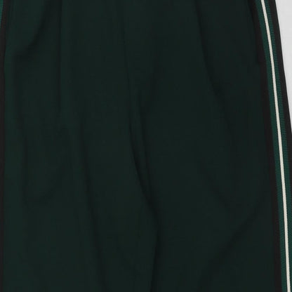 New Look Womens Green Striped Polyester Cargo Trousers Size 12 L26 in Regular