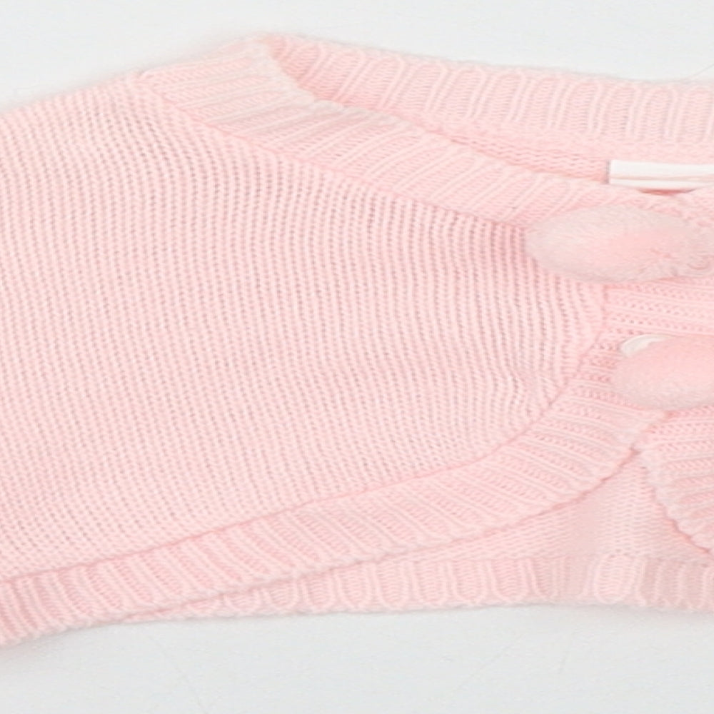 Little Nosh Baby Pink  Acrylic Cardigan Jumper Size 6-9 Months  Button