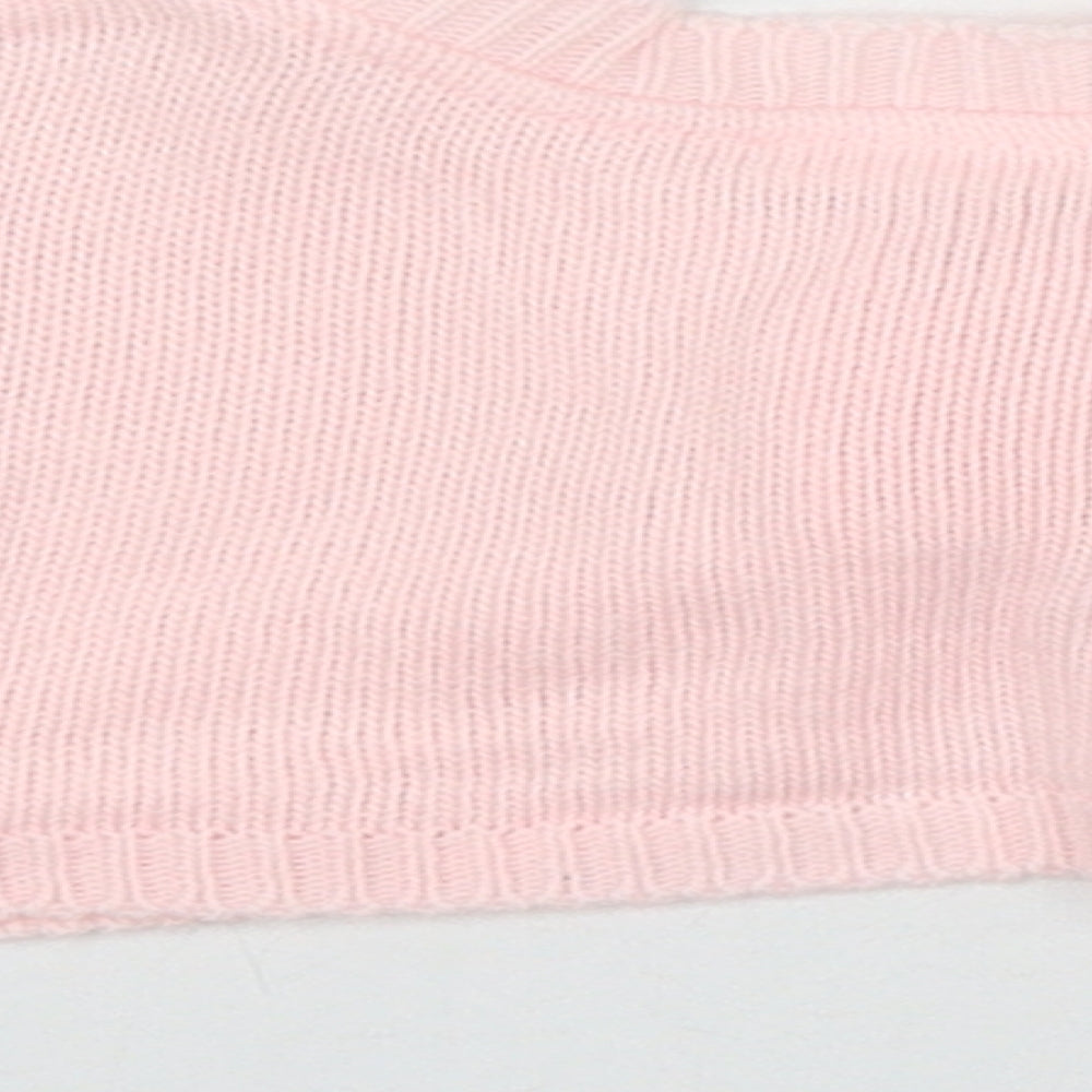 Little Nosh Baby Pink  Acrylic Cardigan Jumper Size 6-9 Months  Button