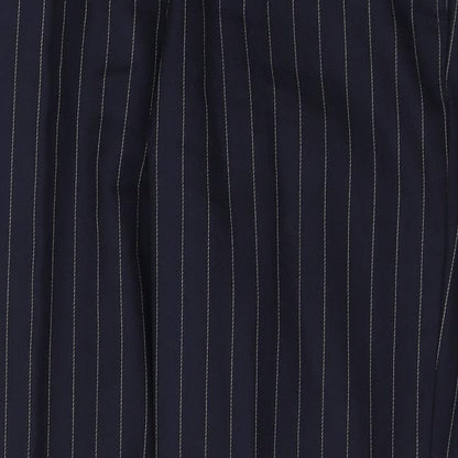Preworn Mens Blue Striped Polyester Trousers  Size 34 in L29 in Regular Button