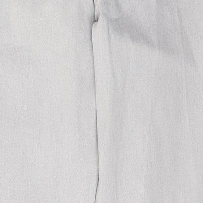 Marks and Spencer Womens Grey  Cotton Skinny Jeans Size 12 L25 in Slim Button