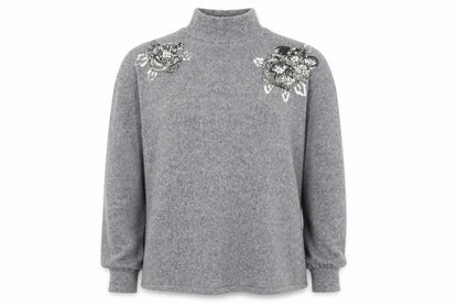 Womens UK Size 8 F&F Grey Pullover Jumper