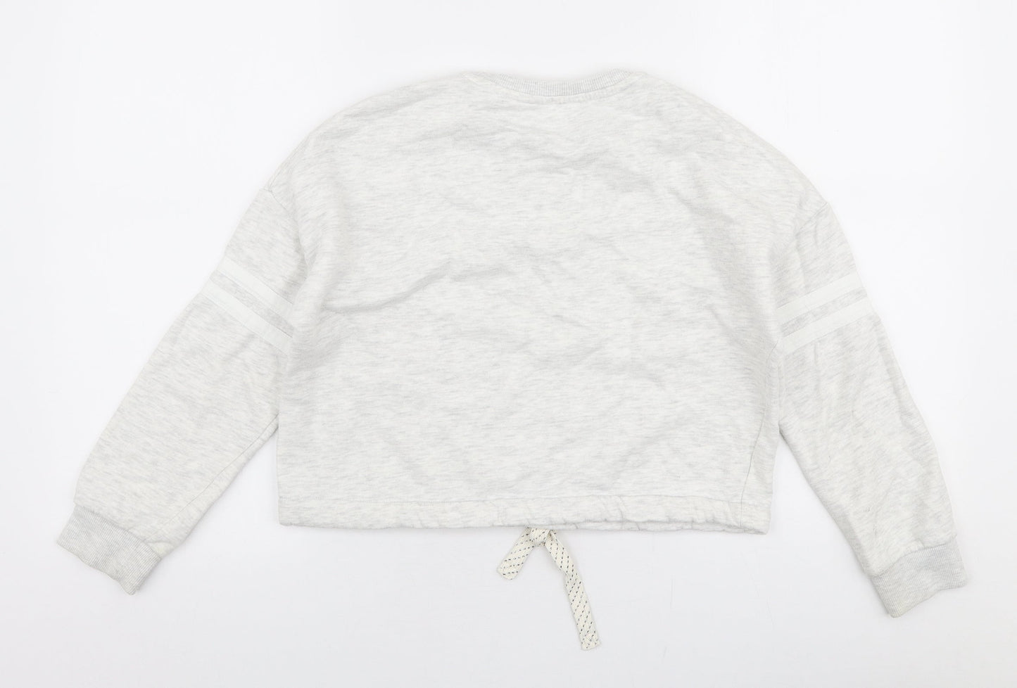 Marks and Spencer Girls Grey  Cotton Pullover Sweatshirt Size 10-11 Years  Pullover