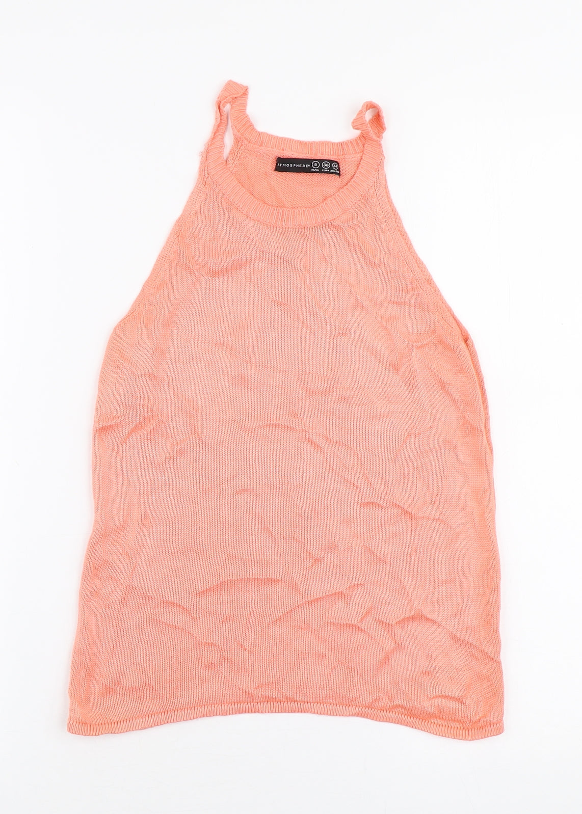 Primark Womens Pink High Neck  Viscose Vest Jumper Size 8