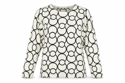 Bonmarché Womens Ivory Round Neck Acrylic Pullover Jumper Size S