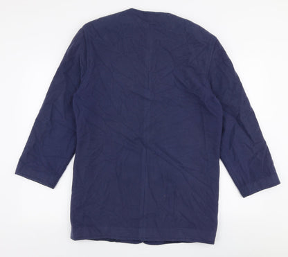 Womens UK Size 10 Preworn Blue Overcoat