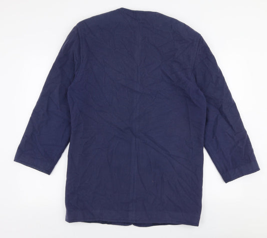 Womens UK Size 10 Preworn Blue Overcoat