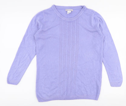 Womens UK Size M Charmance Purple Pullover Jumper