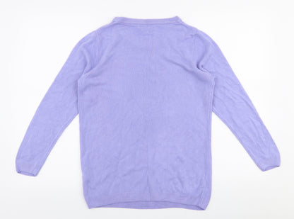 Womens UK Size M Charmance Purple Pullover Jumper