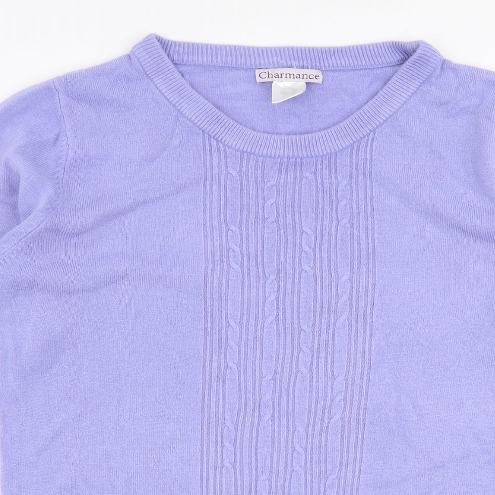 Womens UK Size M Charmance Purple Pullover Jumper