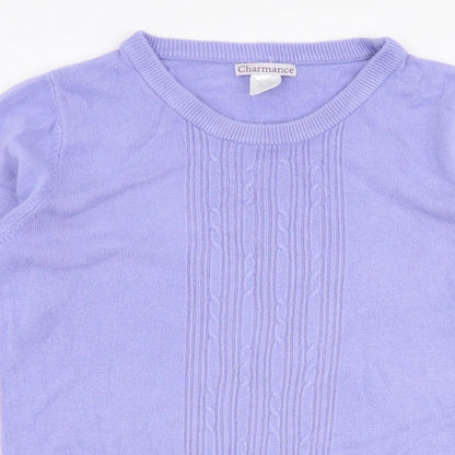 Womens UK Size M Charmance Purple Pullover Jumper