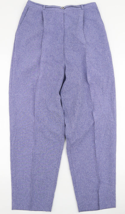 Bonmarche Womens Blue  Polyester Trousers  Size 16 L27 in Regular