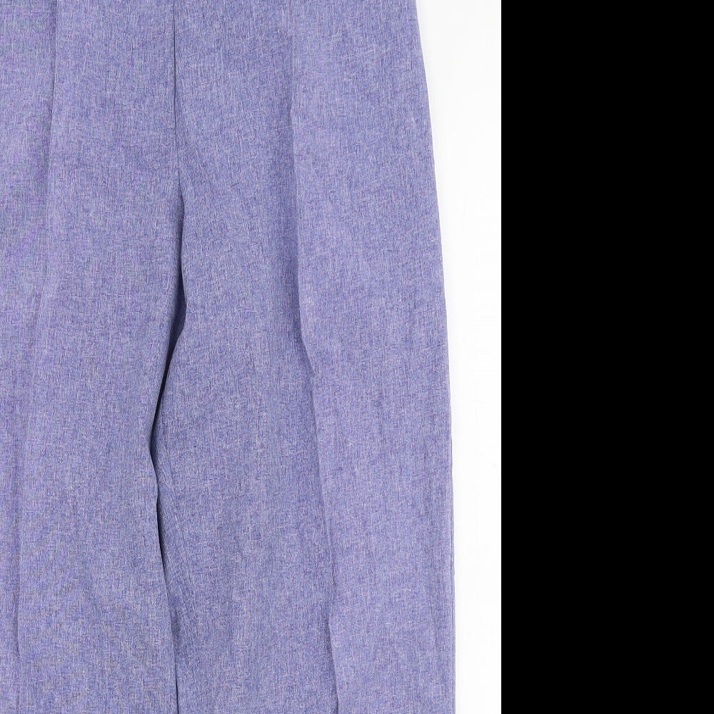 Bonmarche Womens Blue  Polyester Trousers  Size 16 L27 in Regular