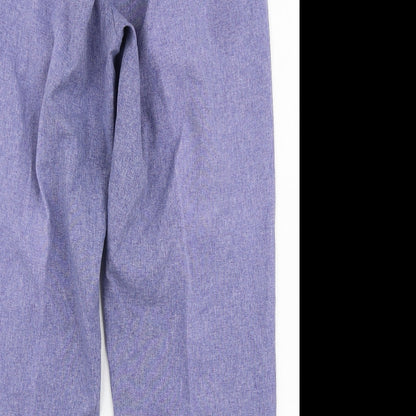 Bonmarche Womens Blue  Polyester Trousers  Size 16 L27 in Regular