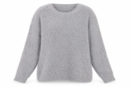 Avenue Womens Grey Round Neck  Polyamide Pullover Jumper Size 14