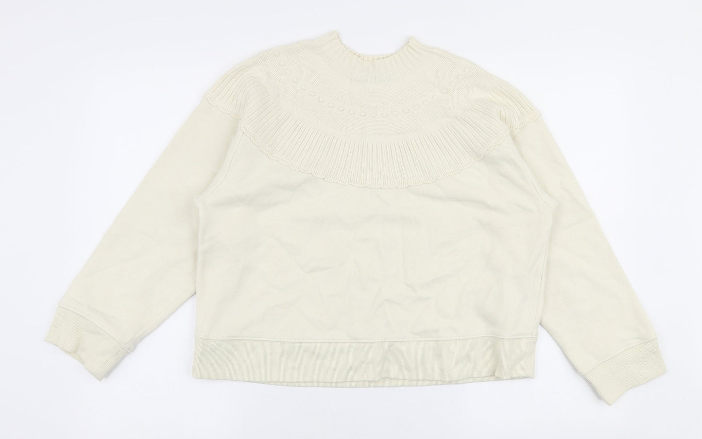 Womens UK Size S Zara Ivory Pullover Jumper