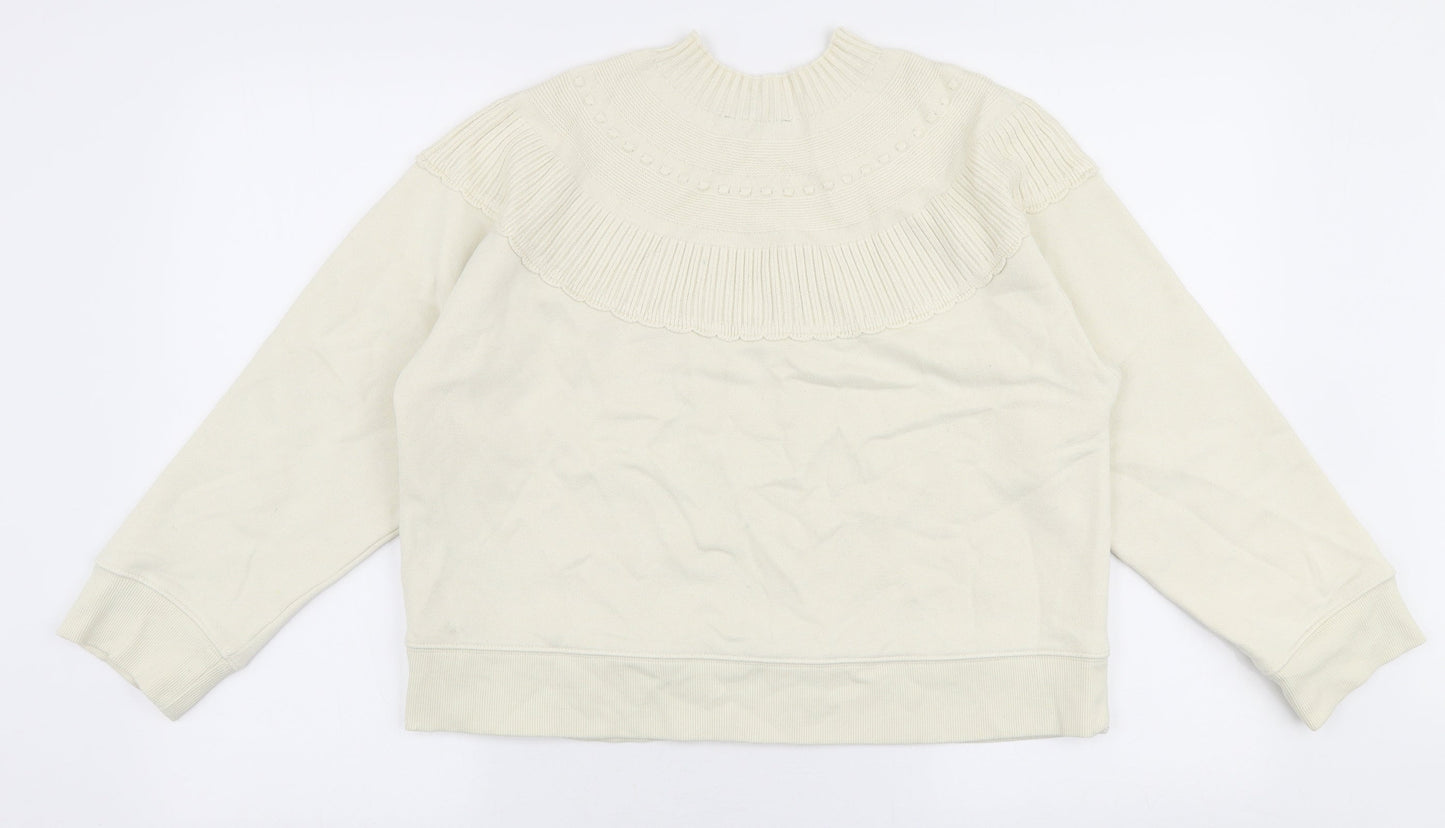 Womens UK Size S Zara Ivory Pullover Jumper