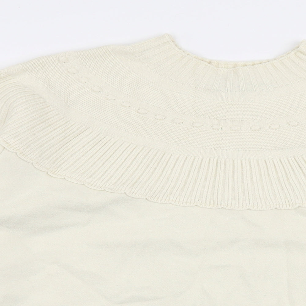 Womens UK Size S Zara Ivory Pullover Jumper