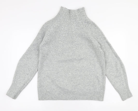 Womens UK Size XS Topshop Grey Pullover Jumper