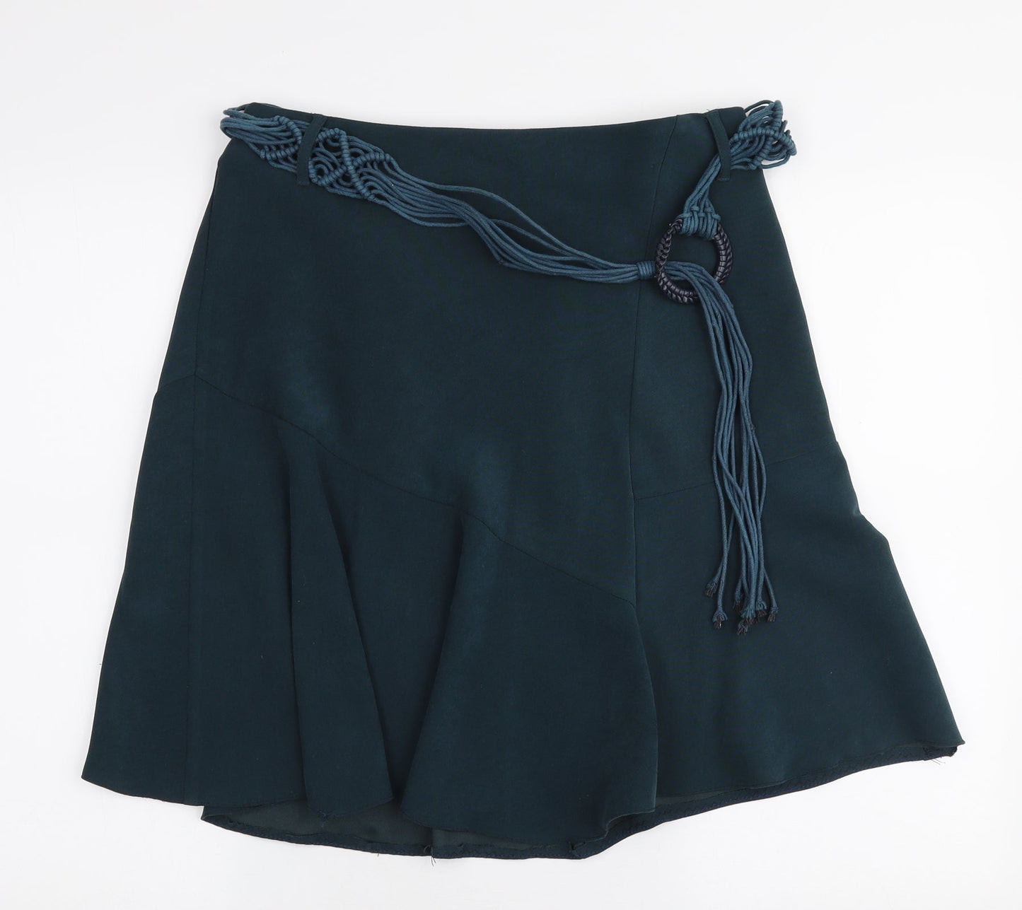 Isle Womens Green  Polyester Pleated Skirt Size 14