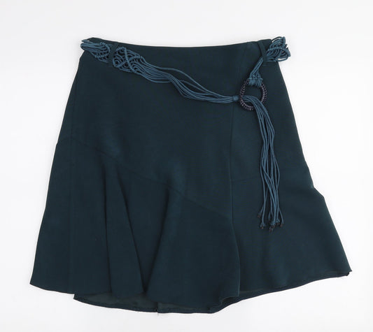 Isle Womens Green  Polyester Pleated Skirt Size 14