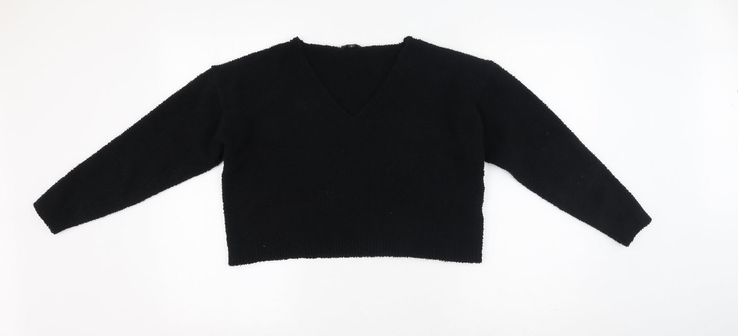 Womens UK Size S PRETTYLITTLETHING Black Pullover Jumper
