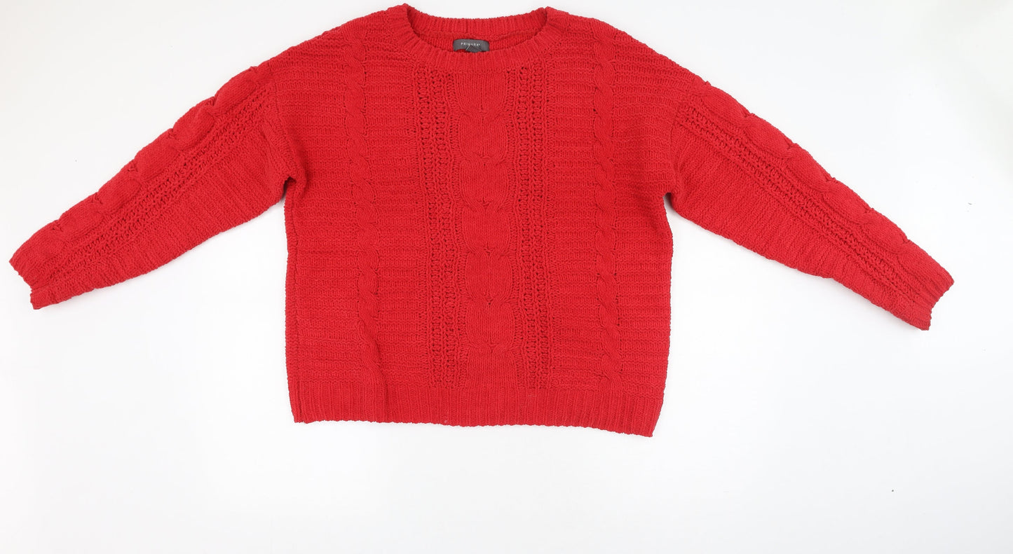 Primark Womens Red  Polyester Pullover Sweatshirt Size L  Pullover