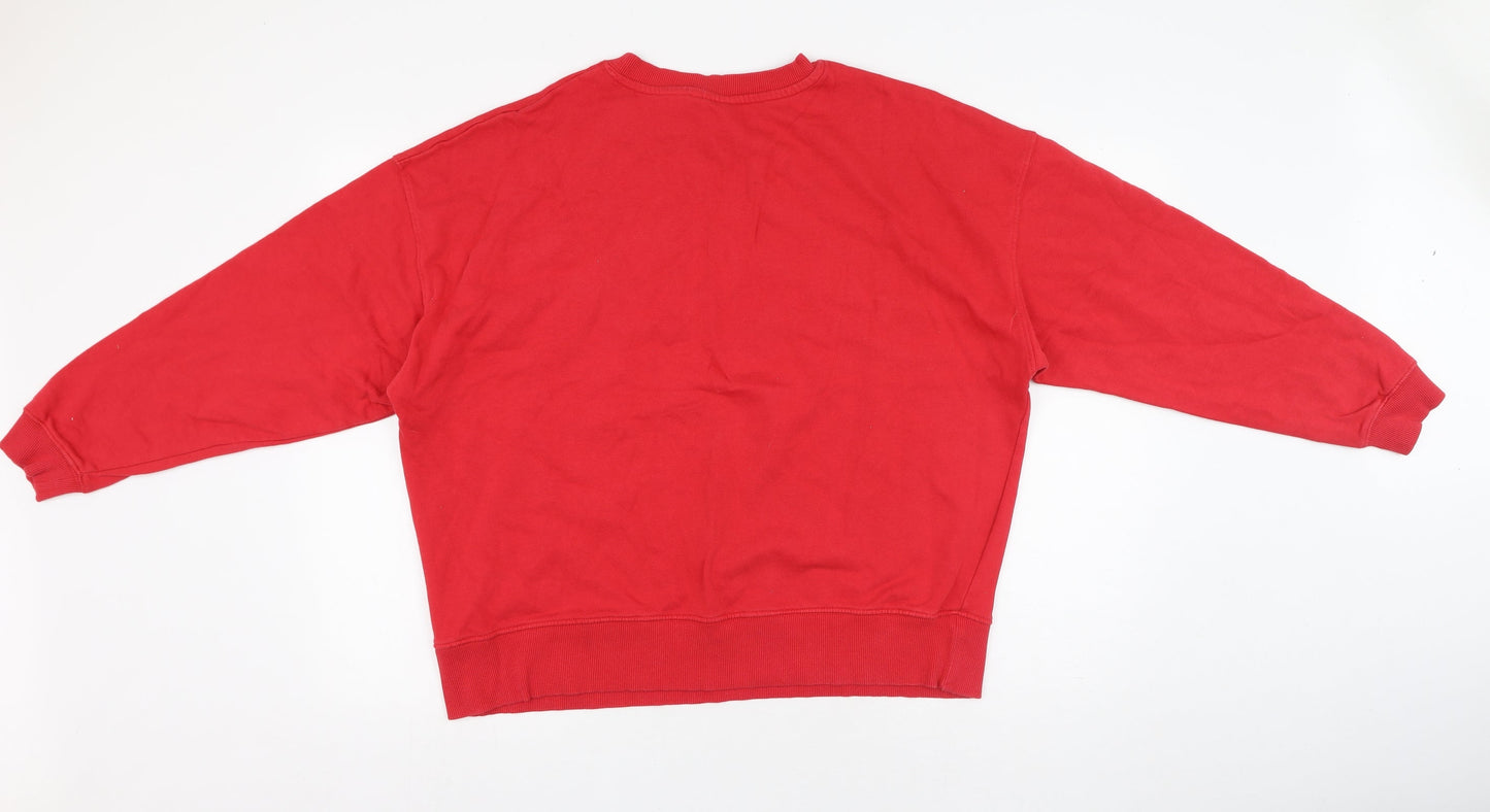 Primark Womens Red  Polyester Pullover Sweatshirt Size L  Pullover