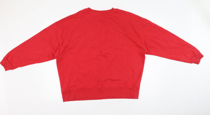 Primark Womens Red  Polyester Pullover Sweatshirt Size L  Pullover