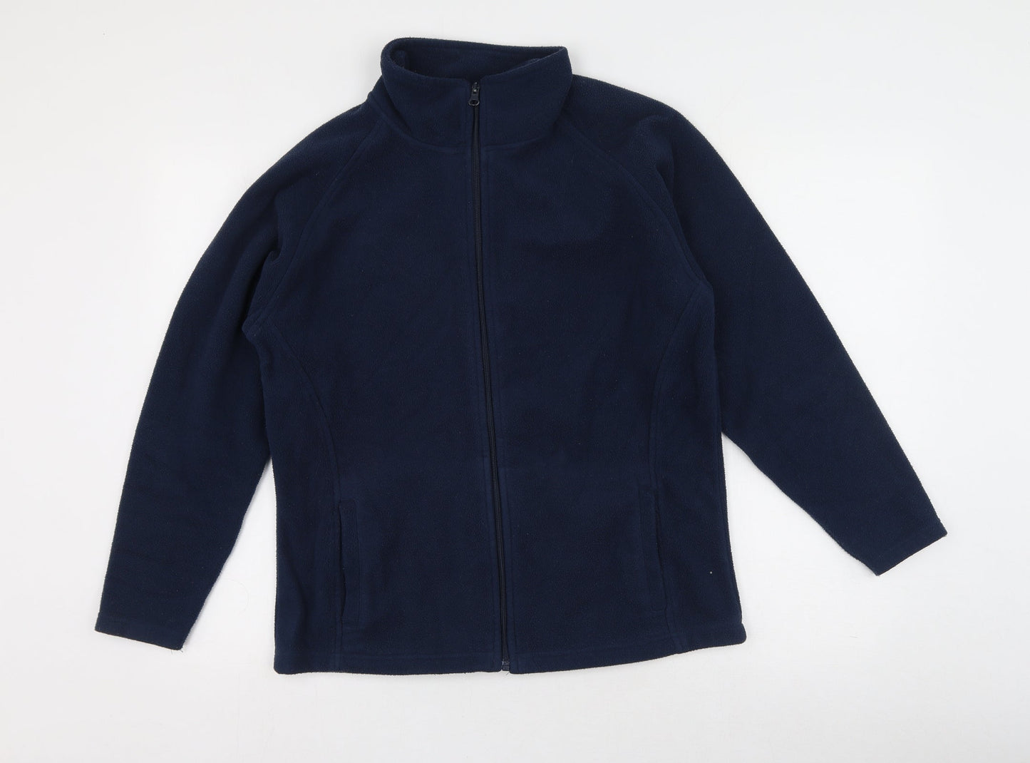 Tru collection  Mens Blue High Neck  Polyester Full Zip Jumper Size L