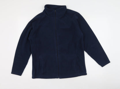 Tru collection  Mens Blue High Neck  Polyester Full Zip Jumper Size L
