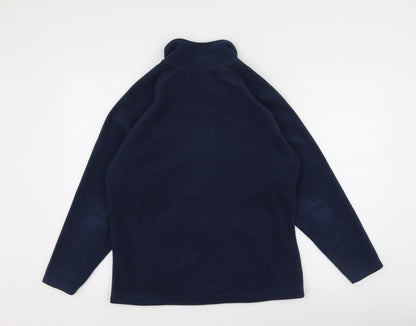 Tru collection  Mens Blue High Neck  Polyester Full Zip Jumper Size L