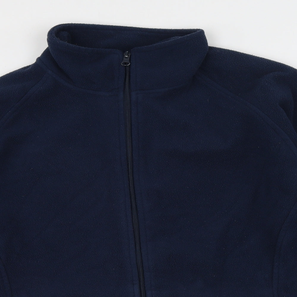 Tru collection  Mens Blue High Neck  Polyester Full Zip Jumper Size L
