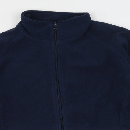 Tru collection  Mens Blue High Neck  Polyester Full Zip Jumper Size L