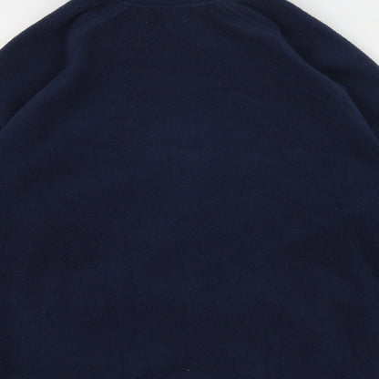 Tru collection  Mens Blue High Neck  Polyester Full Zip Jumper Size L