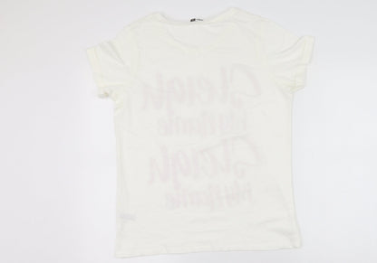 Womens UK Size S Pep&co White Basic T-Shirt
