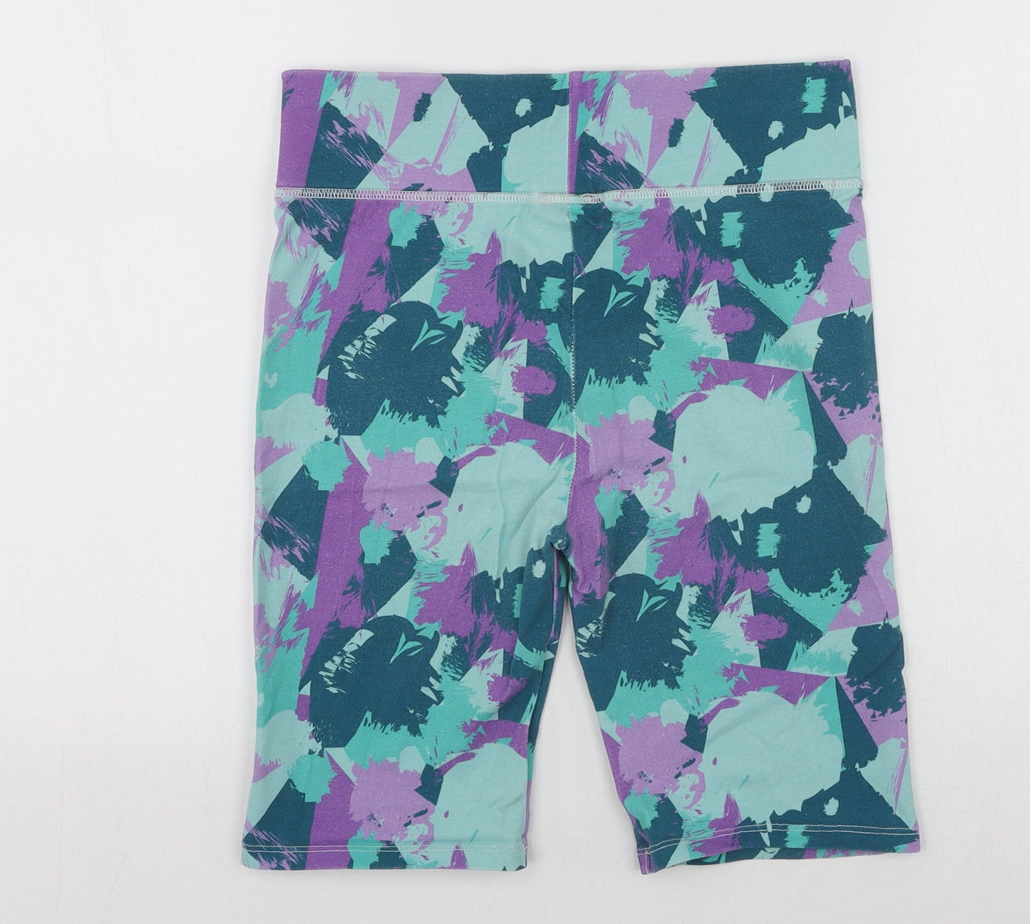 H&L Womens Multicoloured Geometric Cotton Sweat Shorts Size M L10 in Slim