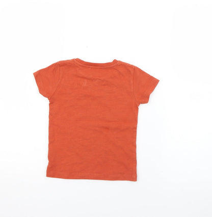 NEXT Baby Orange  Cotton Pullover T-Shirt Size 12-18 Months Crew Neck  - Batman