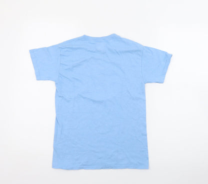 The Duck Company Boys Blue  Cotton Pullover T-Shirt Size M Crew Neck  - Shark