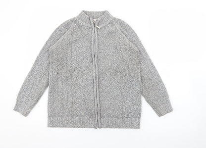 Womens UK Size S EWM Grey Cardigan Jumper