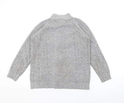 Womens UK Size S EWM Grey Cardigan Jumper