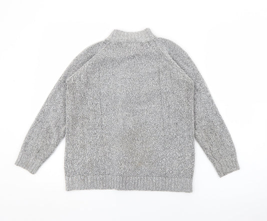 Womens UK Size S EWM Grey Cardigan Jumper