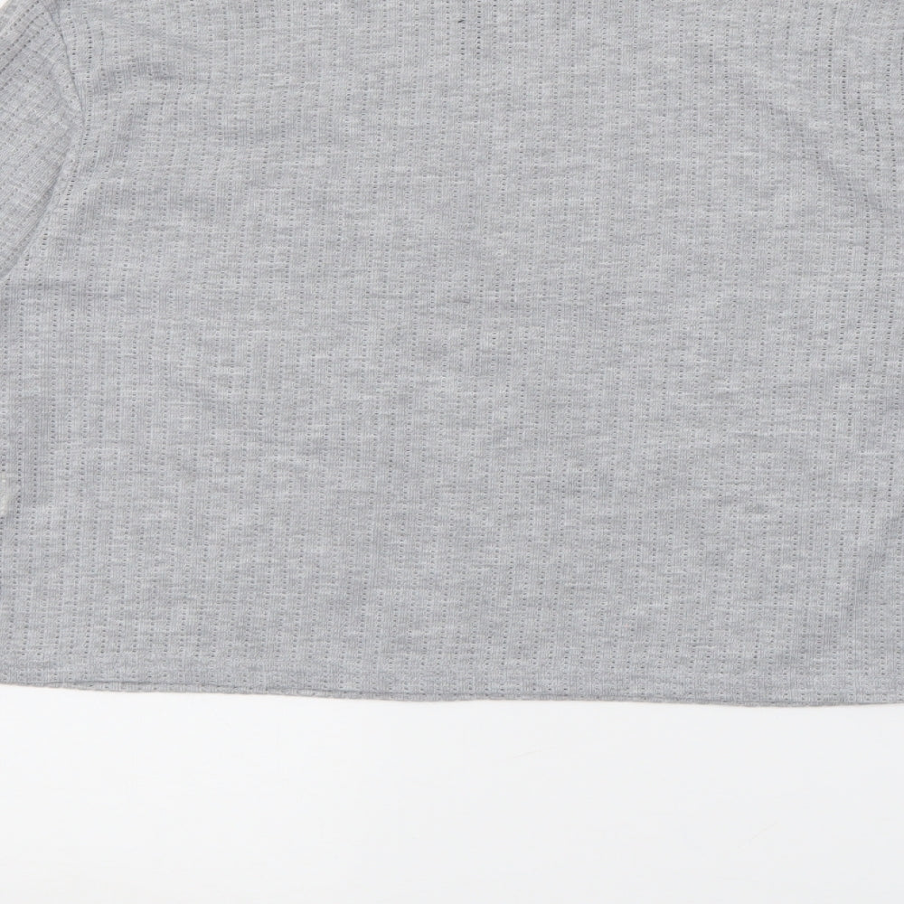 I SAW IT FIRST Womens Grey Round Neck  Polyester Pullover Jumper Size 14