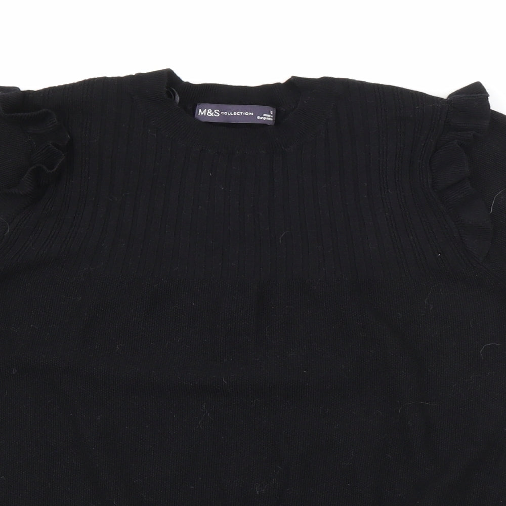 Womens UK Size 12 Marks and Spencer Black Pullover Jumper