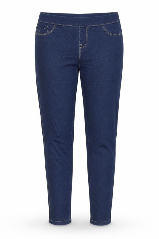 Front view of Denim Co women’s blue cotton jegging jeans, size UK 10, 27-inch leg regular