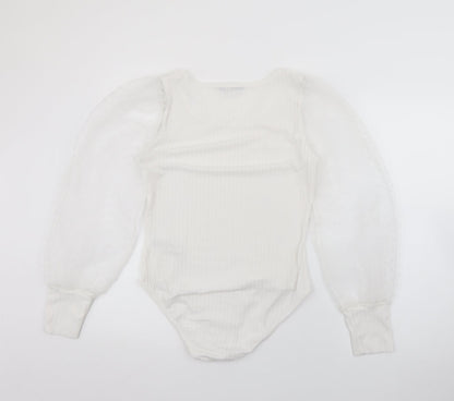 Womens UK Size 14 Quiz White Pullover Jumper