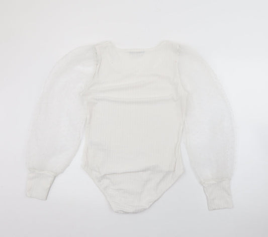 Womens UK Size 14 Quiz White Pullover Jumper